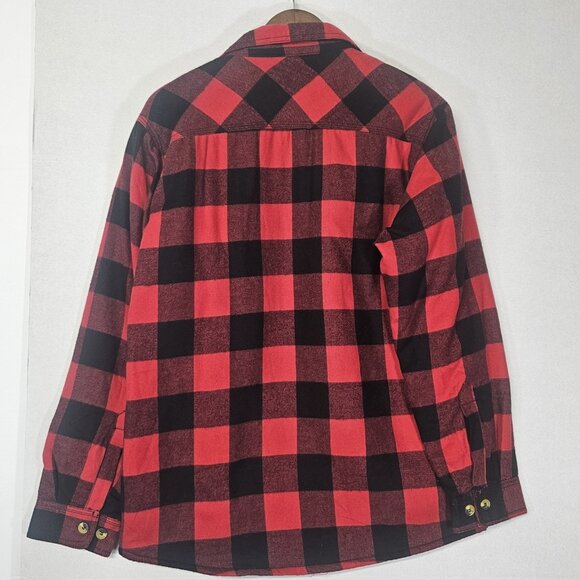 Buckhorn River Men's Shirt Jacket Quilted Plaid Red Size XXL Button Up Insulated - Picture 4 of 11